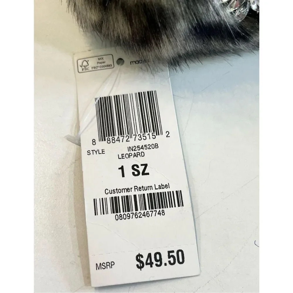 INC Leopard Print Removable Cuffs For‎ Long Sleeves